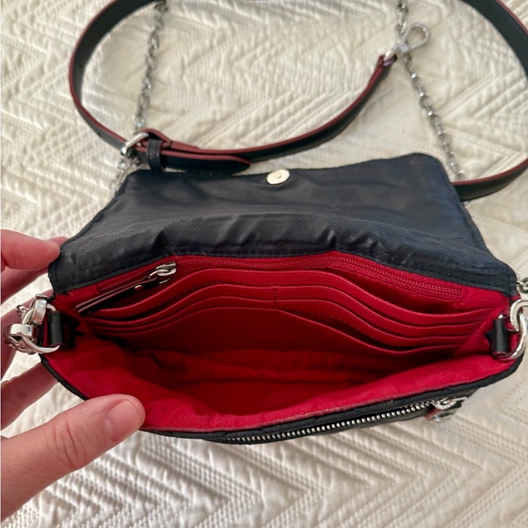 MZ Wallace Black and Red Quilted Crossbody Bag - Picture 4 of 5